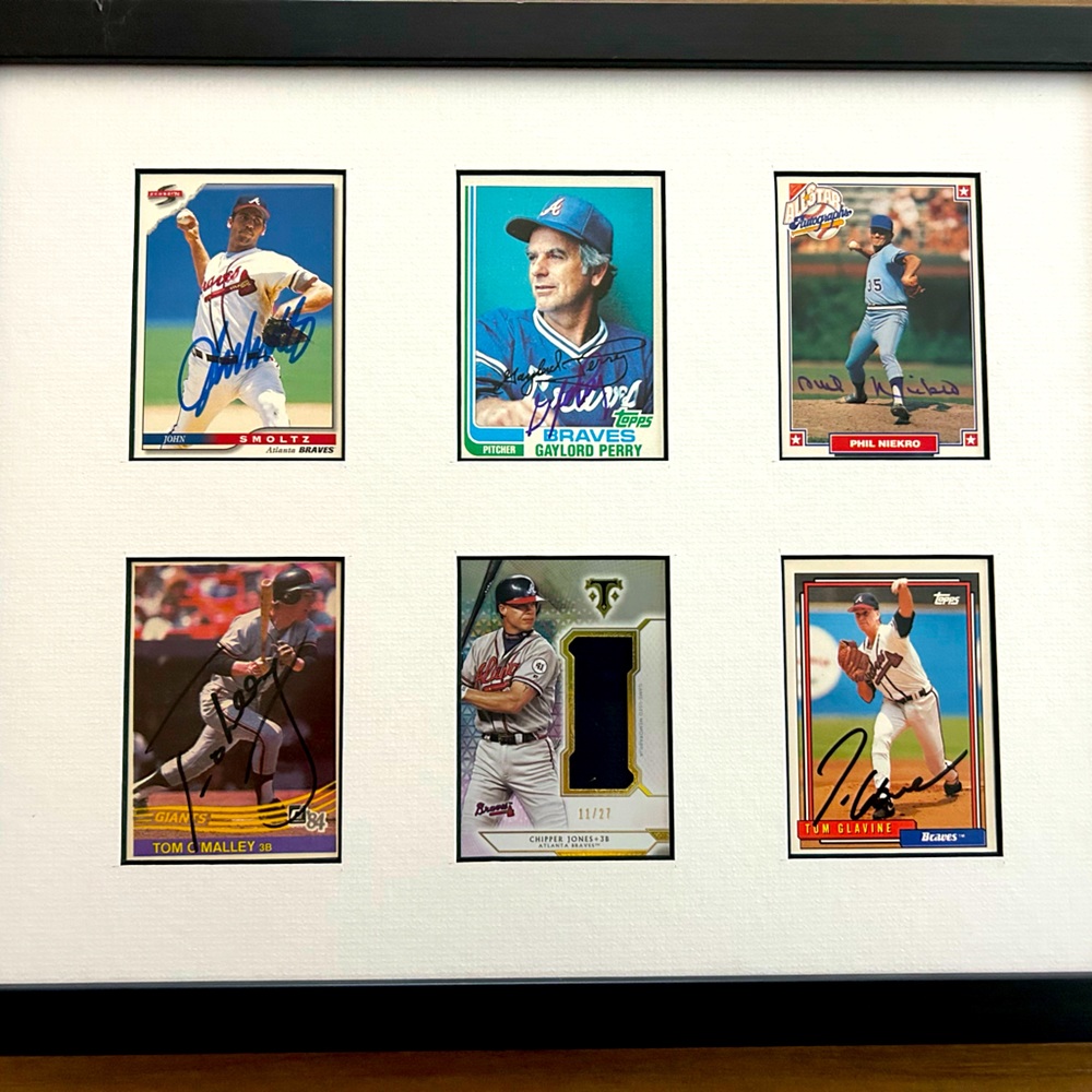 Limited Edition Autographed Baseball Trading Cards Framed.